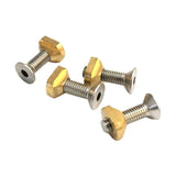 4Pcs M8 Mounting Brass T-Nuts for All Hydrofoil Tracks Outdoors Surfing Accessories Gold