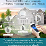 Tuya Zigbee Watering Timer Smart Sprinkler Drip Irrigation System Built-in Flow Recorder Water Controller