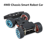 4 Wheel DIY Robot 4WD Chassis Smart Replacement For Arduino Car Platform With Metal Servo Bearing Kit Gear Control