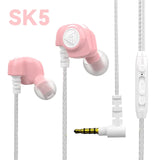 QKZ SK5 HIFI Headsets 3.5mm In-Ear Stereo Heavy Bass Dynamic Earphone With Mic Game Sport Music Monitor Noise Cancelg Earbuds