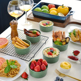 6pcs, Ramekins 8 OZ Oven Safe, Ceramic Ramekins For Baking, Porcelain Creme Brulee Ramekins For Desserts Puddings Souffle