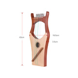Walter.t 10-String Wooden Lyre Harp Professional Musical Instruments of Rope Miniature Harp Kit Lyre Nylon Strings Piano