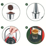 1pc Grease Rich Coffee Capsules Nest Shell Reusable Nespresso Capsules Stainless Steel Refillable Coffee