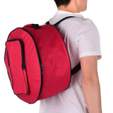Compact Snare Drum Bag Backpack Case with Shoulder Strap Outside Pockets Musical Instrument Accessory Black