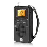 Portable AM FM Mini Radio Speaker 3.5mm Earphone Jack  Auto-Search Antenna Receiver With Screen Display Outdoor Emergency Radio