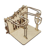 3D Wooden Puzzle Marble Run Rotating Track Mechanical Gears Constructor Engineering Kits For Adults Teens Kids Toy Gifts