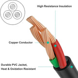1.5FT 3 To 4 Dryer Adapter Cord,N10-30P Male To 14-30R Female,250V 30 Amp 10-AWG Dryer Outlet Plug Power Cord US Plug