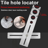 Stainless Steel Tile Opener Locator Marking Punching Positioning Ruler Ceramic Marble Glass or Drilg Hole Tools