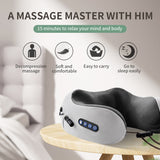 New Type Inflatable Microcurrent Electric Neck Heating Massage U Shape Massage Pillows With Battery Operated