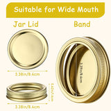 Mouth Lids,20 Pcs Canning Wide Mouth,Split-Type Lids And Bands For Mason Jar Canning(20Lids+20Bands)