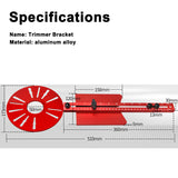 Versatile Edges Trimmer Bracket Circular Fluting Tool Stand Aluminum Alloy Router Bit Rack with Adjustable Radius Multi-Model