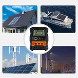 12V 24V PWM Solar Charge Controller 10A 20A 30A Solars Plate Controllers Sola r Panel Battery Regulator Dual USB 5V LCD Display