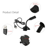 Desktop 360° Adjustable Microphone Support Voice Chatting Recording Mic for PC with a USB port