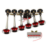 6 Trumpet  Horn 160dB Strong  Pressure DC 12V 24V Stable Performance Metal Electric  Trumpet for Cars