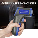 Digital Laser Tachometer Handheld RPM Meter Speedmeter 2.5-99999RPM Range with BacklitDisplay for Motor hine Lathe