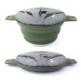 Foldable Portable Camping Silicone Boiling Water Picnic Fishing Heat-Resistant Stir Fry Pot Outdoor Cooking