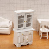 1/12 Dollhouse Miniature Furniture Multifunction Wood Cabinet Bookcase Model