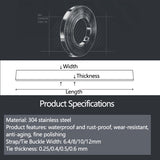 304 Stainless Steel Reel Multi-Purpose Locking Cable Tie Tooth Buckle Connector for Electric Pole Sign Board Pipee