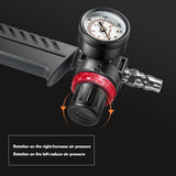 Adjustable Pneumatic Glass Air Rubber 310ml Hard Glue Sealant Applicator Caulking Gun Tool with Plastic Cones