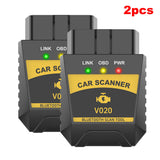 OBD2 Car Diagnostic Tools Bluetooth 4.0/2.0 OBD II Scanner For IOS Android PC V1.1 Code Reader Read&Clear The Fault Codes