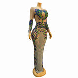 2023 Hot Selling New with Peacock Pattern, Famous Ethnic Style, Luxury and Small Crowd Long sleeved Party Evening Dress
