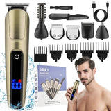 RESUXI 367 Household Men's Waterproof Multifunctional Electric Clipper Nose Hair Trimmer Set