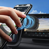 Magnetic Phone Holder 360° Rotation Car Vacuum Adsorption Bracket USB Rechargeable for Smartphones 4.7Inch+