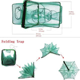 Strengthened 6-20 Holes Automatic Net Shrimp Cage Nylon Foldable Crab Fish Trap Nets Cast Folding Fishing Network