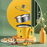 1pc EU Plug 220V Electric Cooker Dormitory Student Pot Household Small Electric Pot Multi-functional Steam Cooking