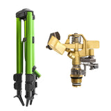 Heavy Duty Lawn Sprinkler - 360 Degree Large Area Irrigation, Impact on Tripod Base Nozzle for Lawn/Yard/Garden
