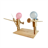 Balloon Bamboo Man Handmade Woodbots Fencing Wooden Bots Battle