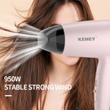 High Powerful Travel Foldable Hair Dryer Kemey KM-6837 Household Colorful Portable Blow Drying Appliance Hair Dryer