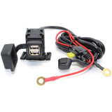 Waterproof Motorcycle Charger Kit 4.2A Dual USB Port Socket Fuse O Ring Connector for iPhone Smartphone Tablet GPS
