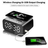 USB Fast Charger Wireless Charger Alarm Clock Bluetooth Speaker Fm Radio Desktop Clocks LED Smart Digital Clock Multifunction