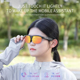ESLNF Smart Bluetooth for Driving Wireless Calls Music Polarized Sunglasses Outdoor Sports Cycg Glasses