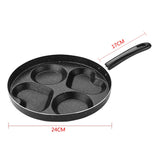 Four-Hole Omelet Pan For Eggs Ham Steak Pan Cake Maker Frying Pans Creative No Oil-Smoke Pan Non-Stick Pan Grill Pan Cooking Pot