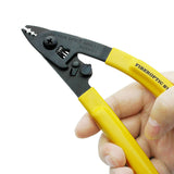 Optical fiber three-port Miller clamp and stripper