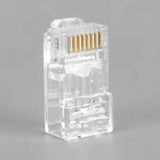100 Rj45 Through Holes 8P8C Perforated Cat6 Category 6 Unshielded Crystal Network Modular Plug