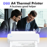 Portable A4 Thermal Printer - Ideal for Tattoo Transfer and Wireless Use with Mobile/Laptop, Multiple Paper Sizes Available