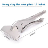 10-Inch D-type Woodworking Sheet Metal Welding Clamp 45 Steel Flat Nose Fixed Powerful Pliers