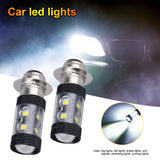 H6/P15D LED Motorcycle Headlight Bulb Super Bright Yamaha YFZ450R Rhino 700 Raptor YFM660 TRX for Bike Moped Scooter ATV