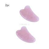 Natural crystal powder jade roller facial massage, beauty massage stick scrapping plate stone