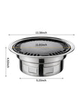 13-Inch Korean BBQ Multifunctional Charcoal Barbecue Round Camping Stove Tabletop Grill with Grilled Net