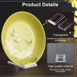 20 Pcs Stand, Acrylic Plate Stands Adjustable Sliding Clear Display Stand Easel Two Part for Plates,Books
