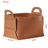 Folded Felt Storage Basket Tea Table Sundries Storage Basket Cloth Felt Storage Box Bedroom Socks Organise Holder