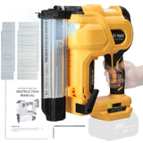 Cordless Electric Nail Gun for Straight/N-shape Nails. With Pure Copper Motor. Woodworking Universal DIY Tool. For Battery.