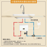110V 220V Tankless Instant Electric Water Heater with Touch Panel Remote Control for Kitchen Bathroom Accessory