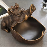 1pc Entryway Key Organiser, Doorway Arrangement Storage Tray Shelf, Desktop Remote Control Storage Scandinavian American Hippopotamus, For Desktop Storage Sundries