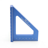 ES-5 Multifunction Carpentry Triangle Ruler 45/90 Degree Measure Angle Ruler Woodworking Scriber Ruler 3D Miter Triangle Ruler