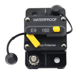 Surface-Mount Breakers 150A Waterproof Circuit Breaker Fuse Holder with Manual Reset Toggle Switch 12V- 72V DC